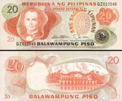 *20 Piso Filipíny 1978-85, P162 UNC - Kliknutím na obrázok zatvorte -